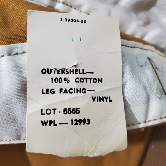 NWT Vintage Montgomery Ward Brush duck Pants Sz 42 Western Field Vinyl Faced Leg - Picture 7 of 7